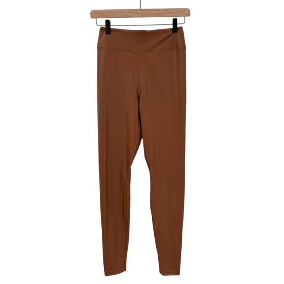 Offline by Aerie Real Luxe Faux‎ Leather Leggings Brown Medium - Picture 2 of 8